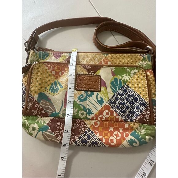 Fossil Women's Multicolor Patchwork Adjustable Strap Crossbody Bag - Picture 10 of 10
